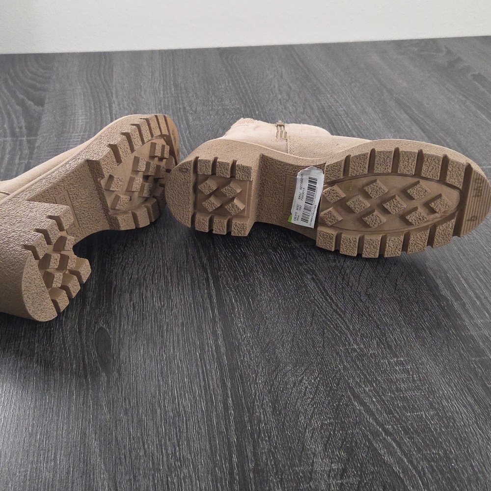 Chelsea & Violet Lug Sole Ankle Boots - Taupe Lottie 9M Leather Suede. Lug Sole - Picture 7 of 16